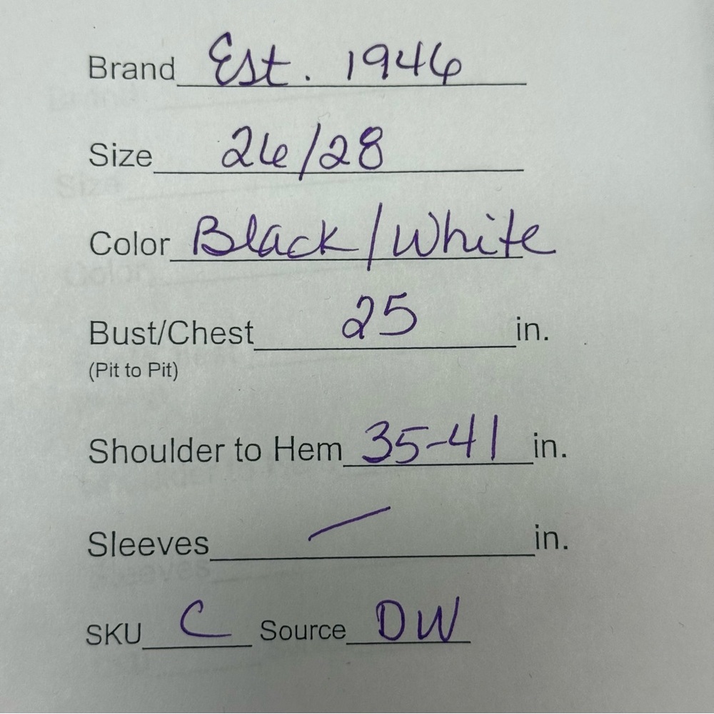 EST. 1946 Plus 26/28W Black White Windowpane Knit Open Front Vest Layer - Picture 8 of 8